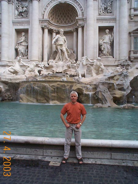 HB at the Trevi Fountain