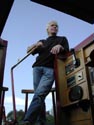 Hugh at the helm